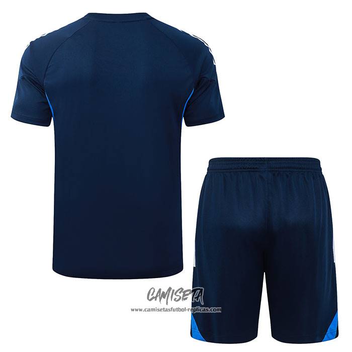 Chandal del Real Madrid 2025-2026 Manga Corta Azul Blanco - Pantalon Corto